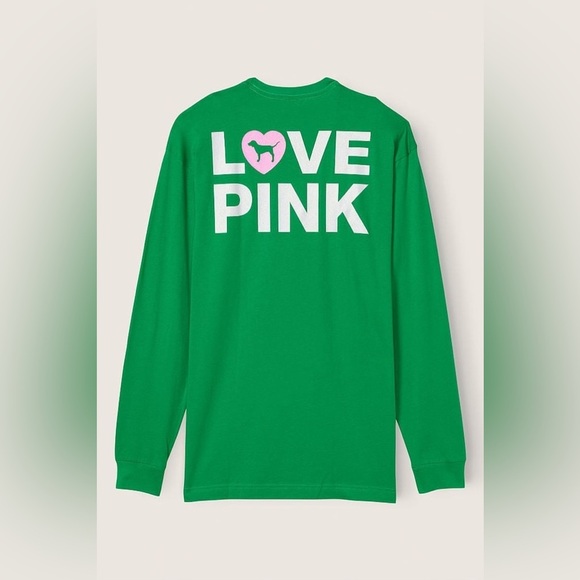 LOVE PINK Women's Green Logo Sweatshirt & Jogger Set NEVER WORN - Picture 4 of 10